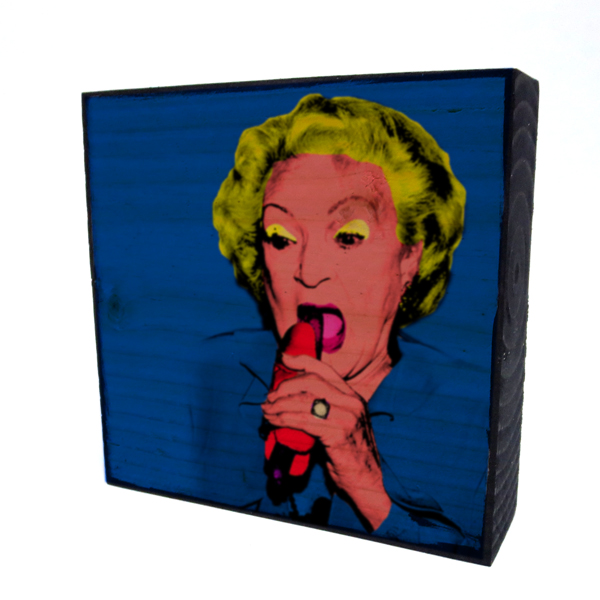Betty White Eats a Hotdog, Andy Warhol Style, by Marcus Bellon